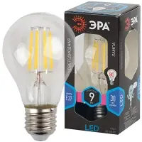 Лампа светодиодная декоративная LED 9 Вт 1170Лм 4000К груша, филамент нейтральный E27 230В F-LED A60-9W-840-E27