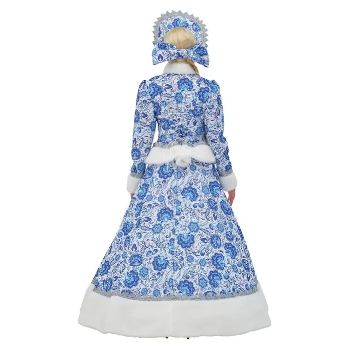 Костюм карнавальный «Снегурочка Купеческая», цвет синий, р. 48-50 Костюм карнавальный «Снегурочка Купеческая», цвет синий, р. 48-50