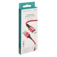 Кабель Borofone BX54, microUSB - USB, 2.4 А, 1 м, оплётка нейлон, красный