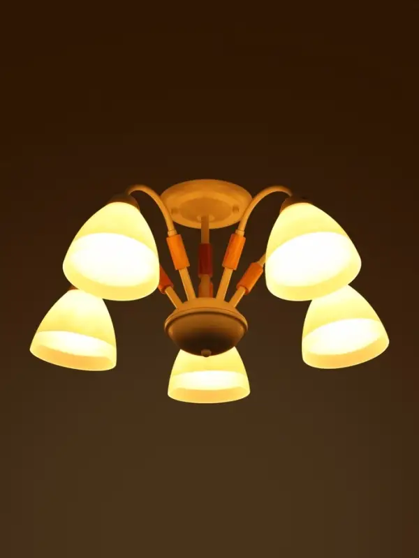 Люстра потолочная BayerLux &laquo;Нельсен&raquo;, 5хЕ27, 40 Вт, белый, 57&times;57&times;25 см