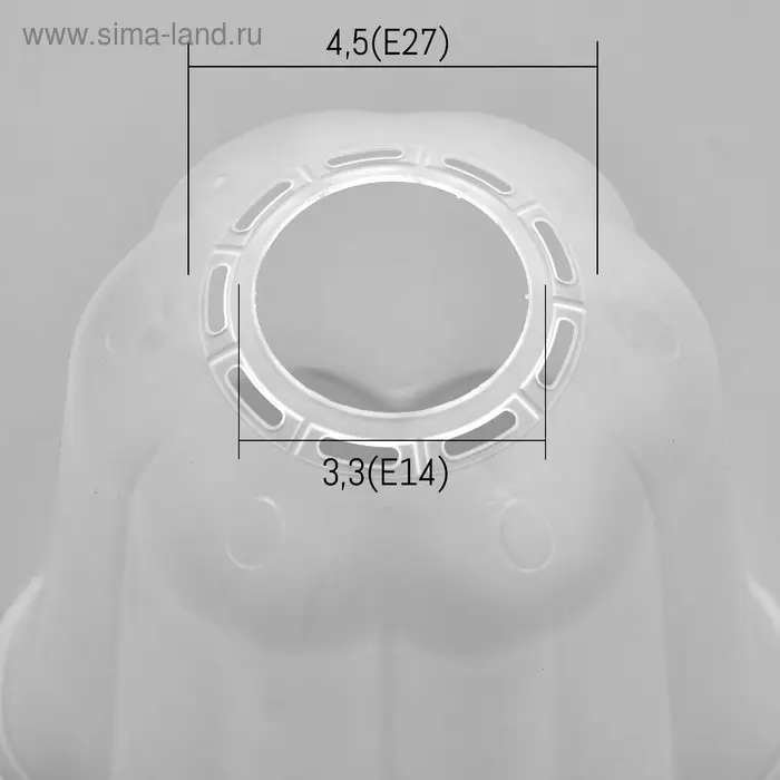 Плафон универсальный «Цветок» Е14/Е27 прозрачный 14×14×13 см Плафон универсальный «Цветок» Е14/Е27 прозрачный 14×14×13 см