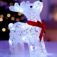 Фигура светодиодная «Олень», 20 см, 20LED, 220V, БЕЛЫЙ