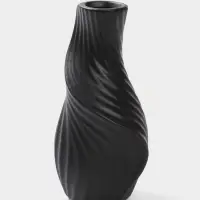Ваза настольная керамика "Пласидо" 18х8 см, чёрный