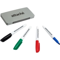 Набор принадлежностей для магнитно-маркерных досок Attache(губка,4 маркера)