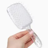 Расчёска массажная, широкая, продуваемая, 8.5&times;20.5(&plusmn;1) см, прозрачная