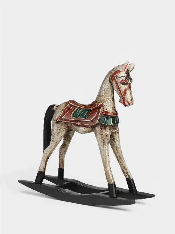 Сувенир интерьерный &laquo;Лошадка-качалка&raquo;, 29&times;9&times;29 см, дерево, белый