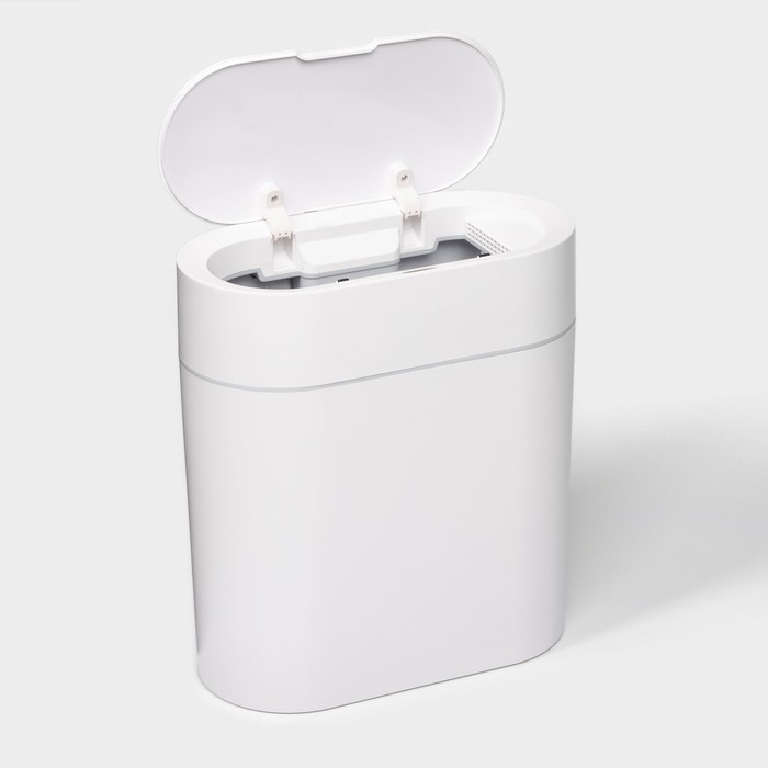 Ведро для мусора сенсорное SAVANNA, 9 л, цвет белый Ведро для мусора сенсорное SAVANNA, 9 л, цвет белый