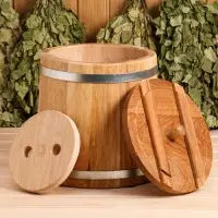 Бочка для засолки, 10 л, дубовая, с гнётом, &laquo;Добропаровъ&raquo;