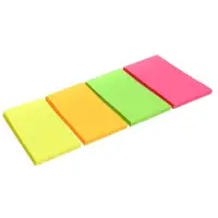 Набор 4 блока с липким краем 38&times;51 мм, 4 по 50 листов, флуоресцентные цвета
