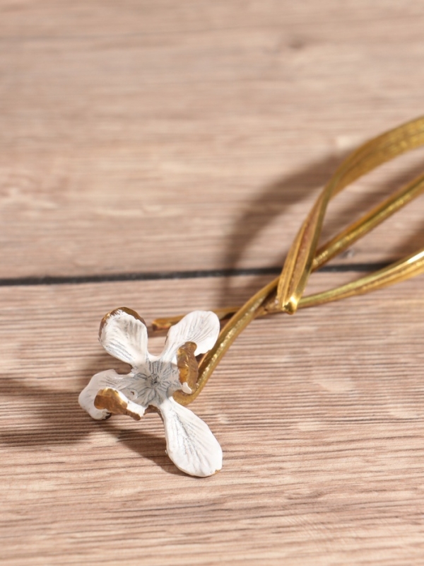 Ложка сервирочная Ложка сервирочная "Лилия" нержавеющая сталь, латунь