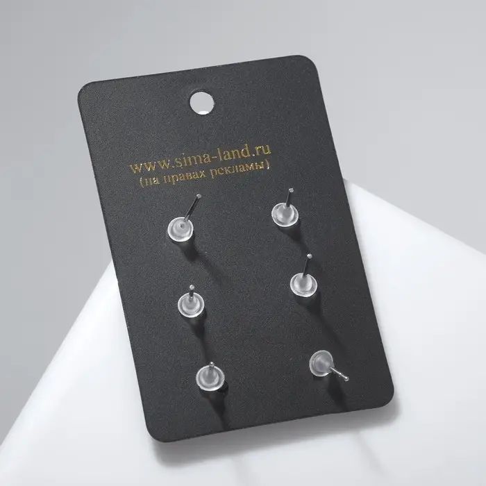 Пусеты 3 пары «Сердце», цвет МИКС Пусеты 3 пары «Сердце», цвет МИКС