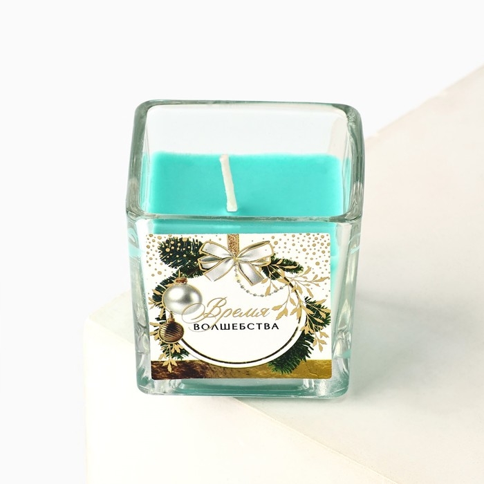 Новогодняя свеча в стакане «Новый год: Время чудес и волшебства», аромат еловые шишки Новогодняя свеча в стакане «Новый год: Время чудес и волшебства», аромат еловые шишки