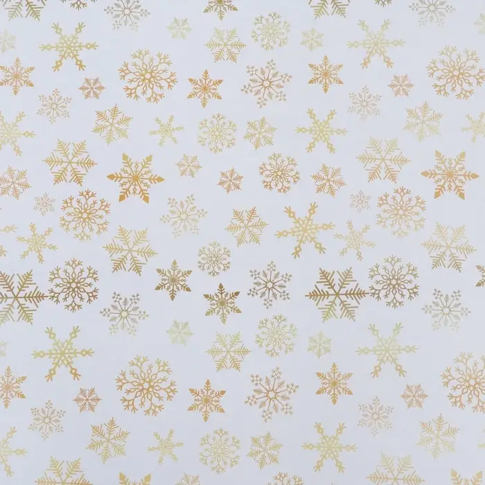 Бумага упаковочная глянцевая «Снежинки», двусторонняя,70×100 см