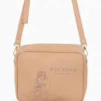 Сумка женская кросс-боди TEXTURA на молнии, 22&times;8&times;17 см, бежевая