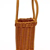 Корзина пластик 29 х 16 х 16 см, ручка17 см коричневый