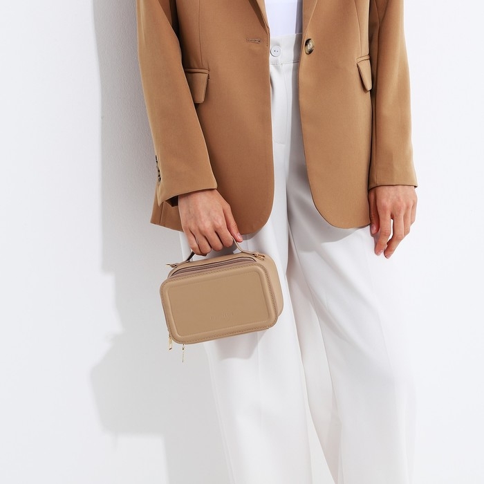 Сумка кросс-боди на молнии, цвет бежевый Сумка кросс-боди на молнии, цвет бежевый