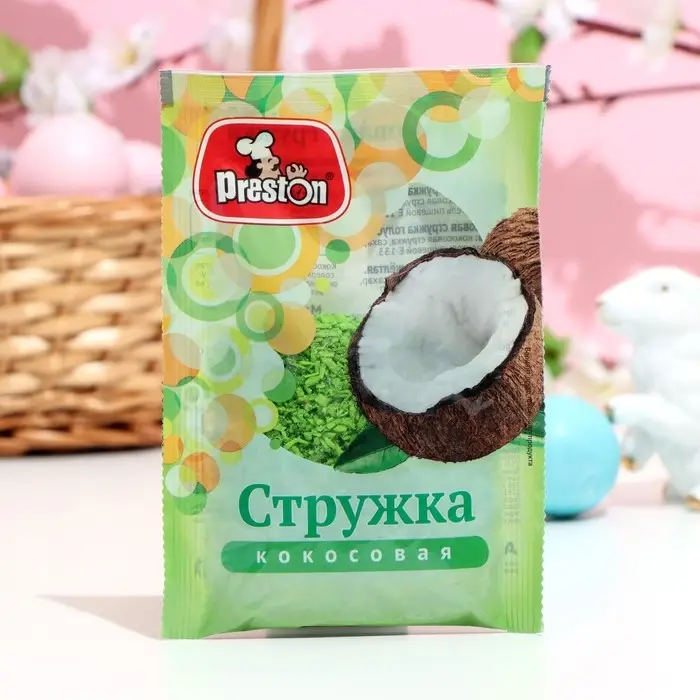 Кокосовая стружка зеленая Preston, 40 г