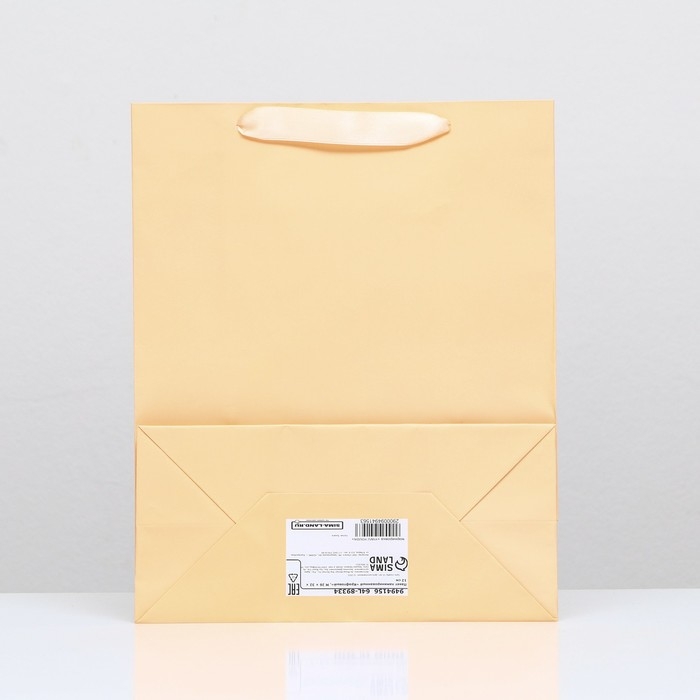 Пакет ламинированный «Бежевый», 26 х 32 х 12 см