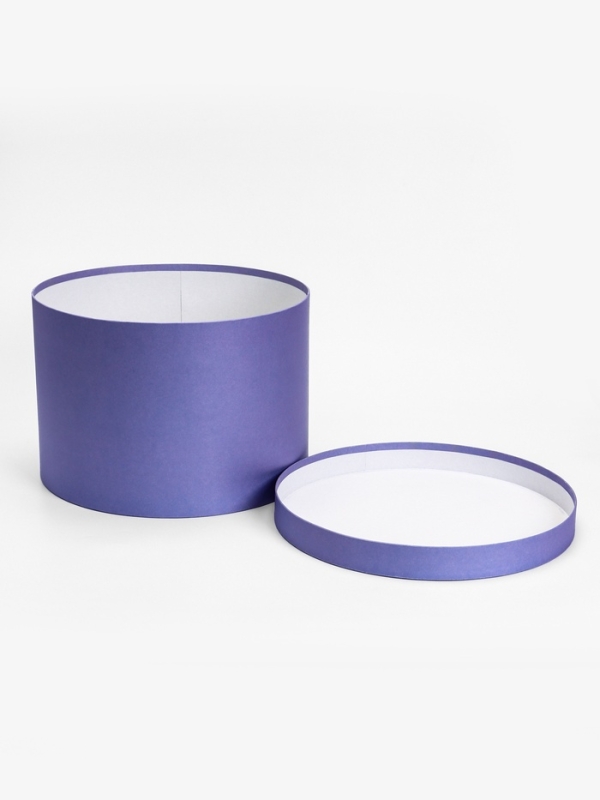 Шляпная коробка, сиреневая, 36 х 25 см