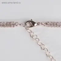 Гарнитур 2 предмета: кулон, серьги &laquo;Элегантность&raquo; жгут, цвет белый в розовом золоте, 42 см