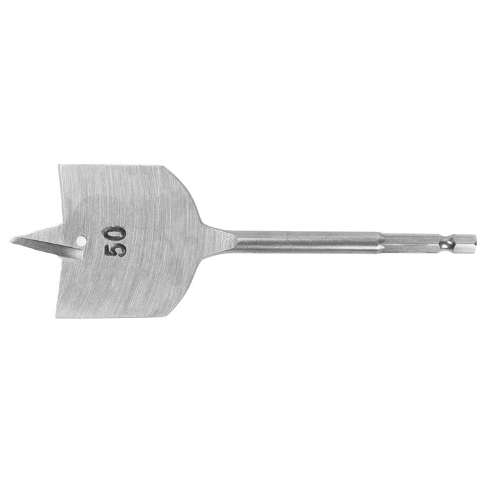 Сверло по дереву перовое ТУНДРА, шестигранный хвостовик, 50 х 152 мм Сверло по дереву перовое ТУНДРА, шестигранный хвостовик, 50 х 152 мм