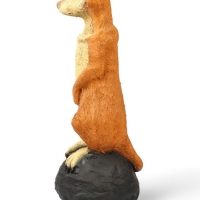 Садовая фигура из полистоуна «Большой сурикат на камне», 60×24×22 см