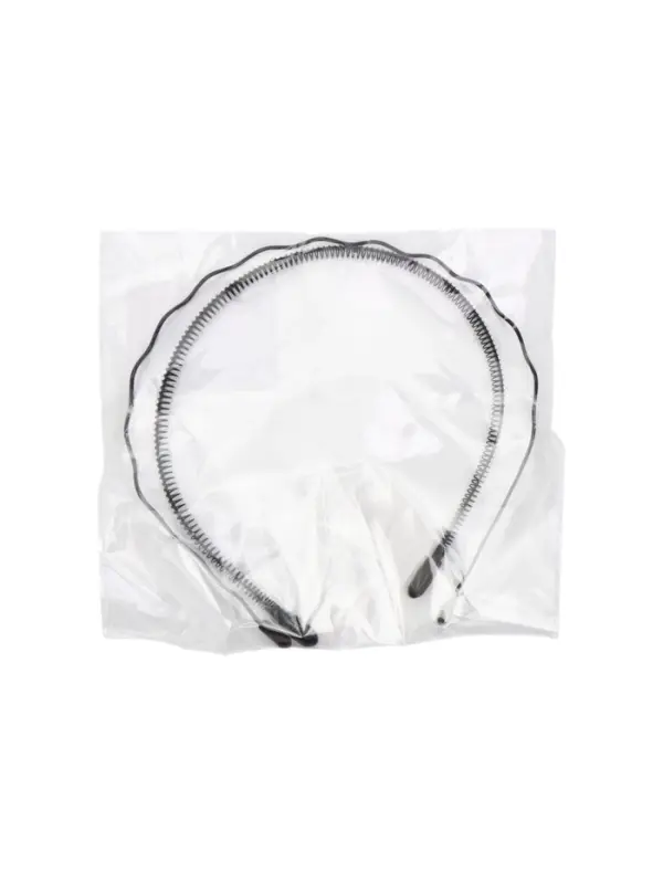 Ободок для волос "Амелия" (набор 2 шт) волна, чёрный