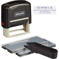 Штамп самонаборный Attache 1-4 стр. 48х18 8052