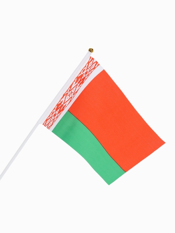 Флаг Беларуссии, 16 х 24 см, полиэстер, 12 штук Флаг Беларуссии, 16 х 24 см, полиэстер, 12 штук