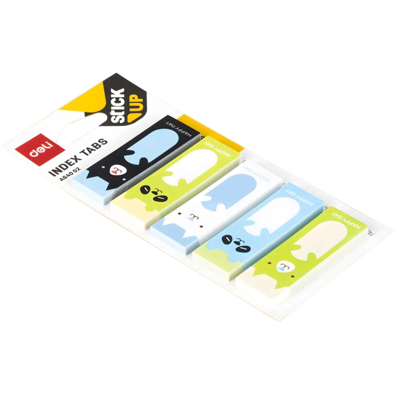 Клейкие закладки бумажные 45х15 мм,30 листов x 5 бл,цвет в асс