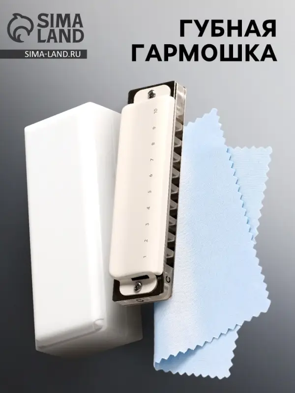 Губная гармошка Music Life T008L C диатоническая, 10 отверстий, с футляром