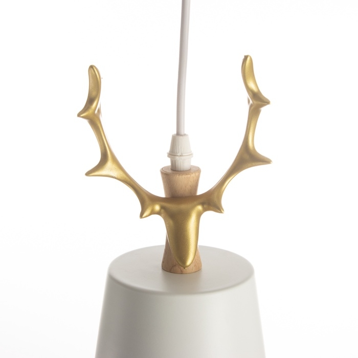 Светильник BayerLux "Олень" 1хE27 40Вт белый-золото 13х13х100 см