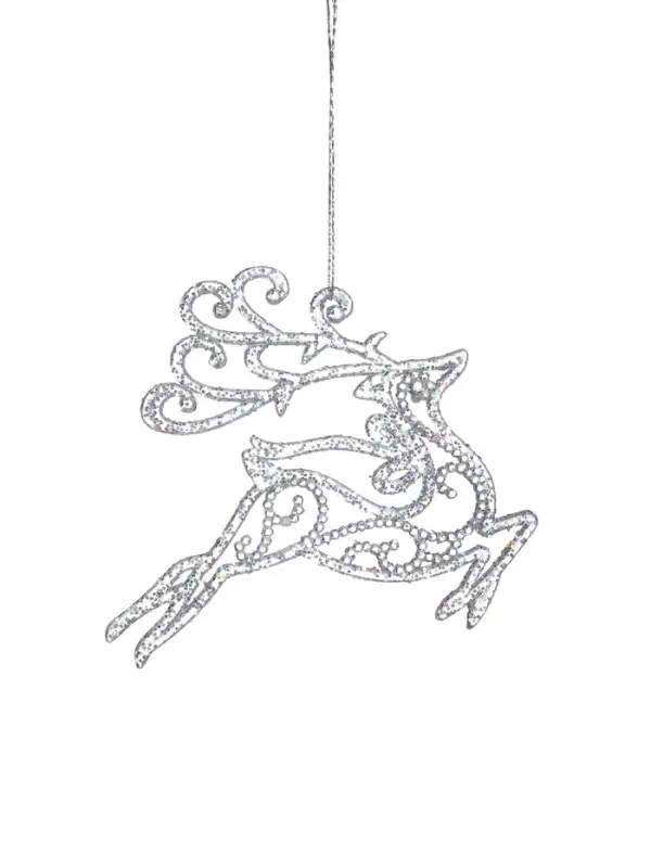 Ёлочная игрушка &laquo;Зимнее волшебство. Олень в прыжке - магия&raquo;, 13&times;12 см, прозрачный