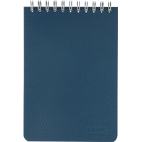 Блокнот Комус на спирали, синий, А6, 80л, клетка