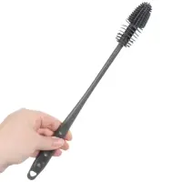 Ёршик для бутылочек и сосок Крошка Я силиконовый, 32.5 см, серый