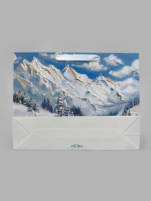 Подарочный пакет &laquo;Зима&raquo;, с лентой 40 &times; 31 &times; 11,5 см
