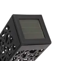 Садовый светильник &laquo;Ажурный&raquo;, уличный, на солнечной батарее, 6&times;29&times;6 см, 1 LED, свечение тёплое белое