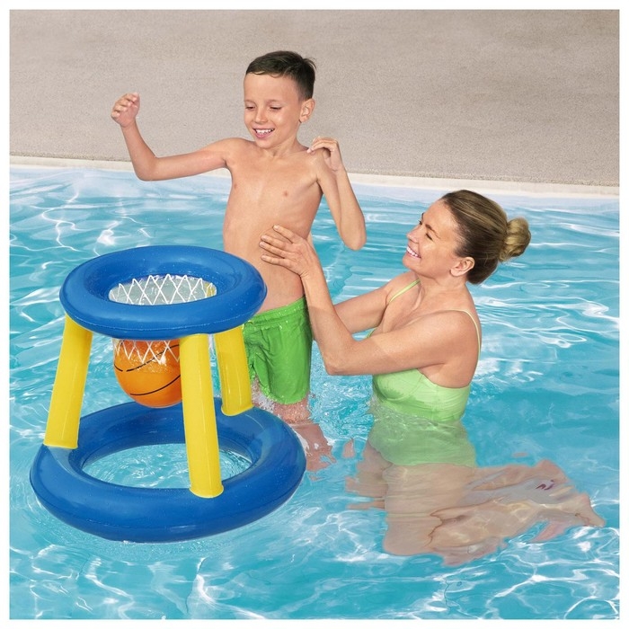 Набор для игр на воде «Баскетбол», d=61 см, корзина, мяч, от 3 лет, 52418 Bestway Набор для игр на воде «Баскетбол», d=61 см, корзина, мяч, от 3 лет, 52418 Bestway