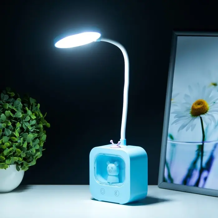 Лампа настольная RISALUX &laquo;Мишка&raquo;, светодиодная, 5 Вт, USB, АКБ, МИКС, 5&times;10&times;43 см