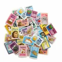 Наклейки для подарков &laquo;Пушистая любовь&raquo;, 42 штуки в коробке. 3&times;4 см