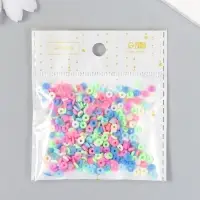 Бусины для творчества PVC "Колечки яркое лето" набор ≈ 330 шт 0,1х0,4х0,4 см
