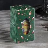 Светодиодная фигура &laquo;Красный подарок с пряником&raquo; 6.3&times;11.5&times;6.3 см, пластик, от батареек АААх3, эффект пламени