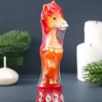 Свеча фигурная "Лошадка на тумбе" 4,5х4,5х13,5 см, цв. золотой