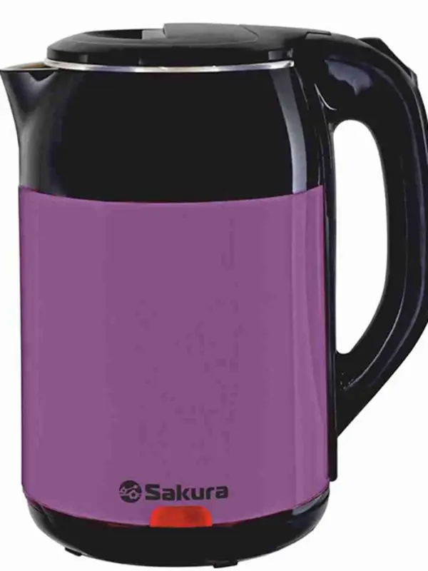 Чайник электрический Sakura SA-2168BV, 1.8 л, 1800 Вт, металлический, чёрно-фиолетовый