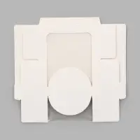 Коробка под бенто - торт с окном, белая, 14&times;14&times;8 см