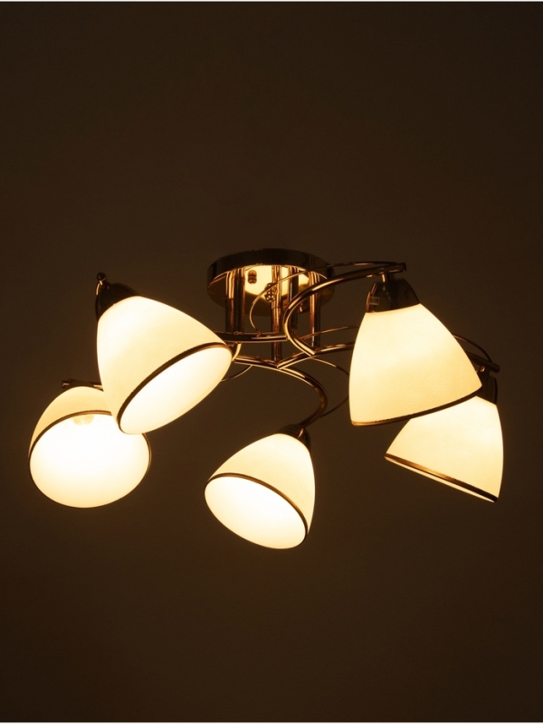 Люстра Люстра "Андер" 5хЕ27 40Вт золото 44х44х24 см