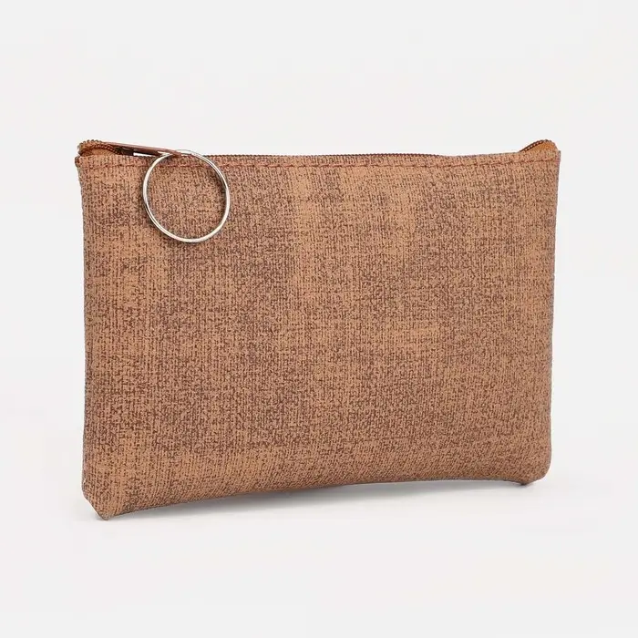 Кошелёк женский на молнии, цвет коричневый