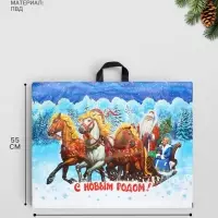 Пакет подарочный &laquo;Главный праздник&raquo;, полиэтиленовый с петлевой ручкой, 71&times;55 см, 90 мкм