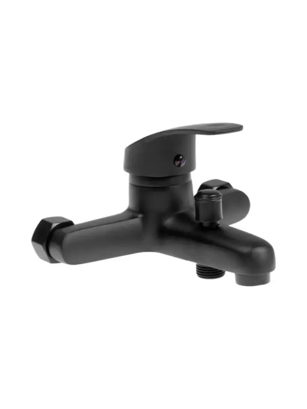 Смеситель для ванны ZEIN Z3838, однорычажный, душевой набор, лейка 5 режимов, черный