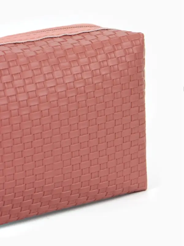 Косметичка дор Плетенка, 16*5*10, отдел на молнии, темно-розовый